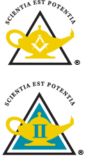 Logos for the Scottish Rite Master Craftsman Programs, Parts 1 and 2