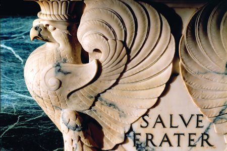 Salve Frater table in the House of the Temple Atrium (©Maxwell MacKenzie, Washington, D.C.)