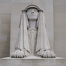 Sphinx of Wisdom from the front entrance of the House of the Temple