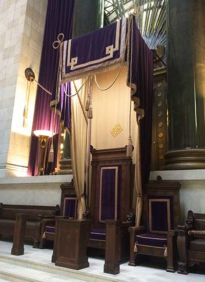 Sovereign Grand Commander's Chair in the Temple Room at the House of the Temple in Washington, DC