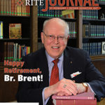 Photo of Dr. S. Brent Morris, 33°, Grand Cross, with the caption, "Happy Retirement, Br. Brent!"