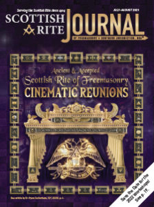 The cover artwork is representative of the digital artwork and animation created and used throughout the production of the Cinematic Reunion. It is based in part on the original art used in the traditional Scottish Rite Member Patent.